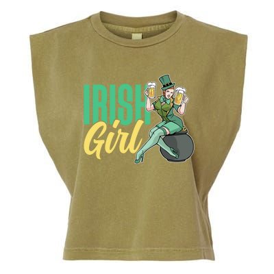 Irish Mom Ireland St Patricks Day Green Team Mother Gift Garment-Dyed Women's Muscle Tee