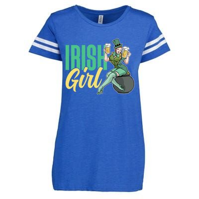 Irish Mom Ireland St Patricks Day Green Team Mother Gift Enza Ladies Jersey Football T-Shirt