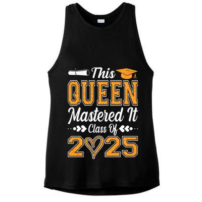 I Mastered It  Queen Graduation Class Of 2025 College Ladies PosiCharge Tri-Blend Wicking Tank