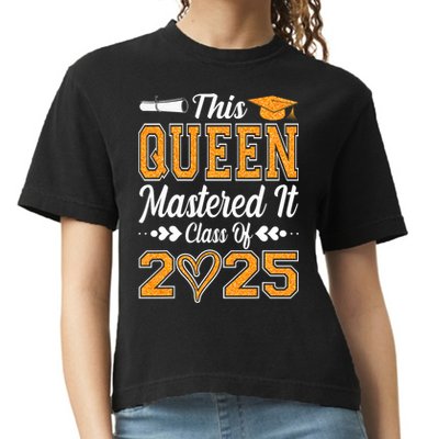 I Mastered It  Queen Graduation Class Of 2025 College Comfort Colors Boxy T-Shirt