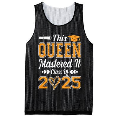 I Mastered It  Queen Graduation Class Of 2025 College Mesh Reversible Basketball Jersey Tank