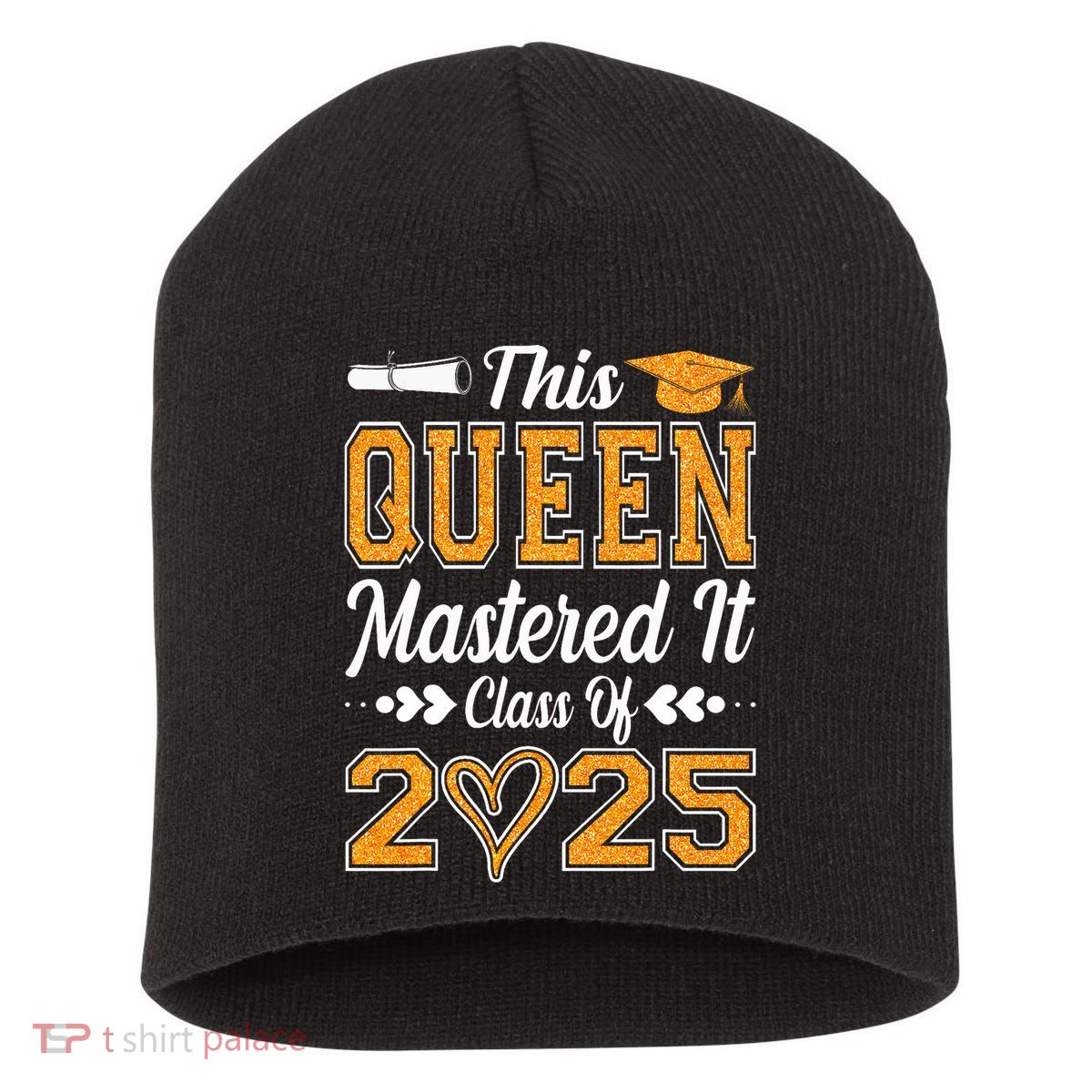 I Mastered It  Queen Graduation Class Of 2025 College Short Acrylic Beanie