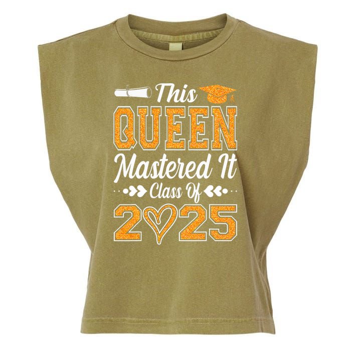 I Mastered It  Queen Graduation Class Of 2025 College Garment-Dyed Women's Muscle Tee