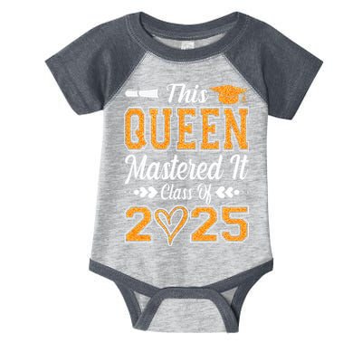 I Mastered It  Queen Graduation Class Of 2025 College Infant Baby Jersey Bodysuit