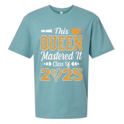 I Mastered It  Queen Graduation Class Of 2025 College Sueded Cloud Jersey T-Shirt