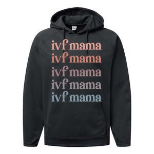 Ivf Mama Ivf Transfer Day Embryo Transfer Ivf Mom Performance Fleece Hoodie