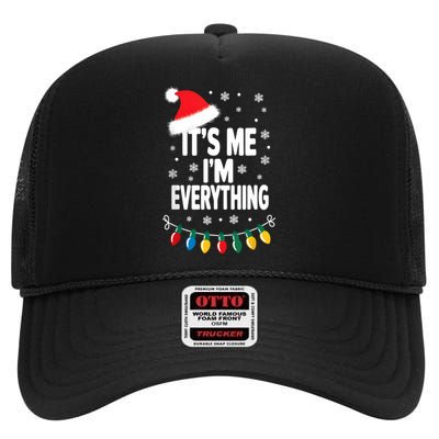 ItS Me IM Everything Christmas Romantic Couple Matching High Crown Mesh Back Trucker Hat