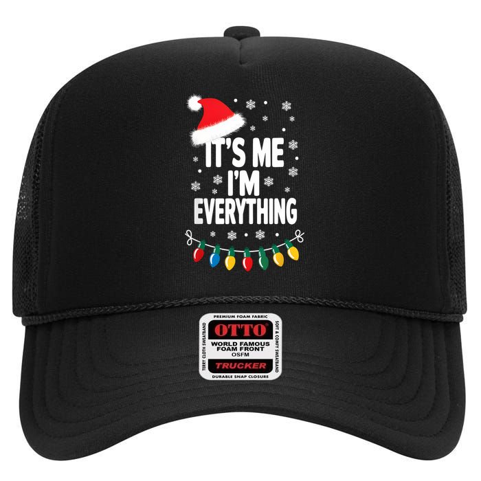 ItS Me IM Everything Christmas Romantic Couple Matching High Crown Mesh Back Trucker Hat