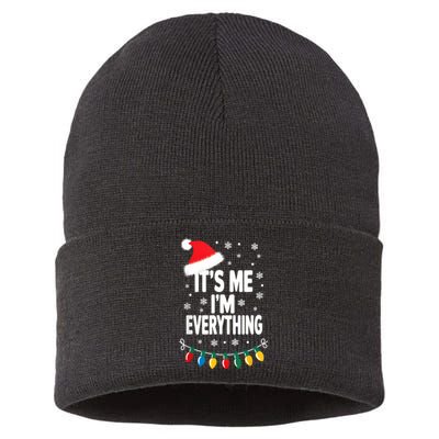 ItS Me IM Everything Christmas Romantic Couple Matching Sustainable Knit Beanie