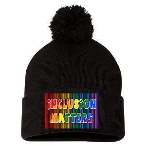 Inclusion Matters Pom Pom 12in Knit Beanie