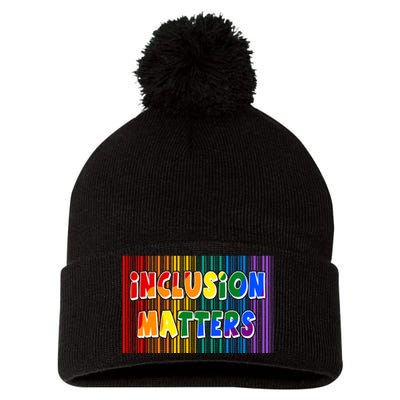 Inclusion Matters Pom Pom 12in Knit Beanie