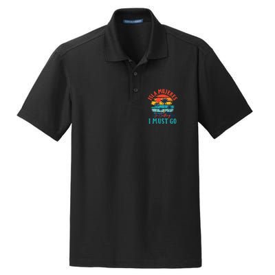 Isla Mujeres Is Calling I Must Go Beach Vacation Vintage Dry Zone Grid Polo
