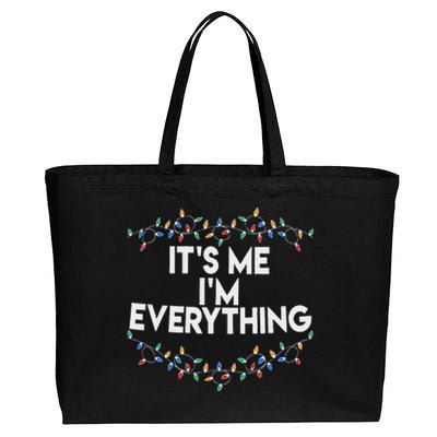 ItS Me IM Everything Christmas Funny Xmas Family Couples Cotton Canvas Jumbo Tote