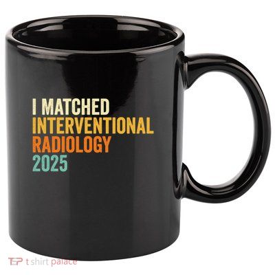 I Matched Interventional Radiology 2025 Retro Cute Match Day 11oz C Handle Ceramic Mug