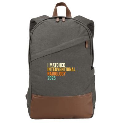 I Matched Interventional Radiology 2025 Retro Cute Match Day Cotton Canvas Backpack