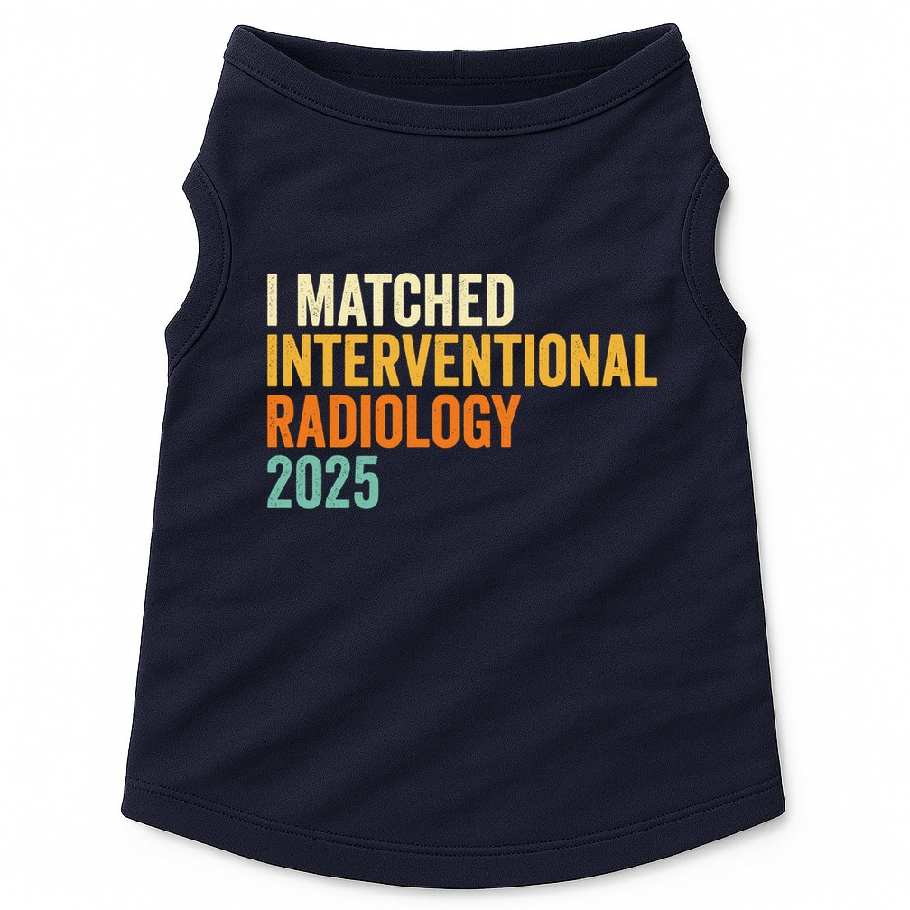 I Matched Interventional Radiology 2025 Retro Cute Match Day Doggie Tank