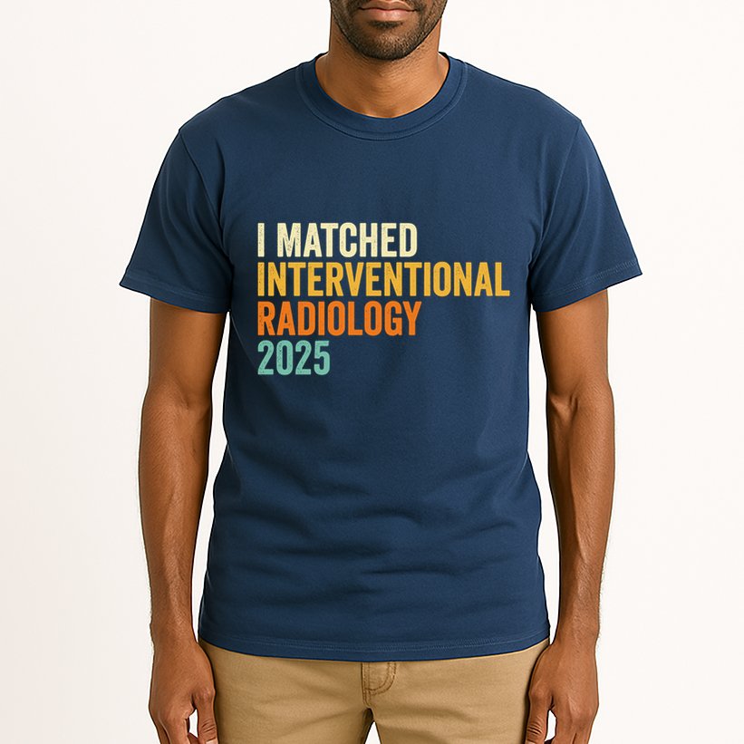 I Matched Interventional Radiology 2025 Retro Cute Match Day Tall T-Shirt