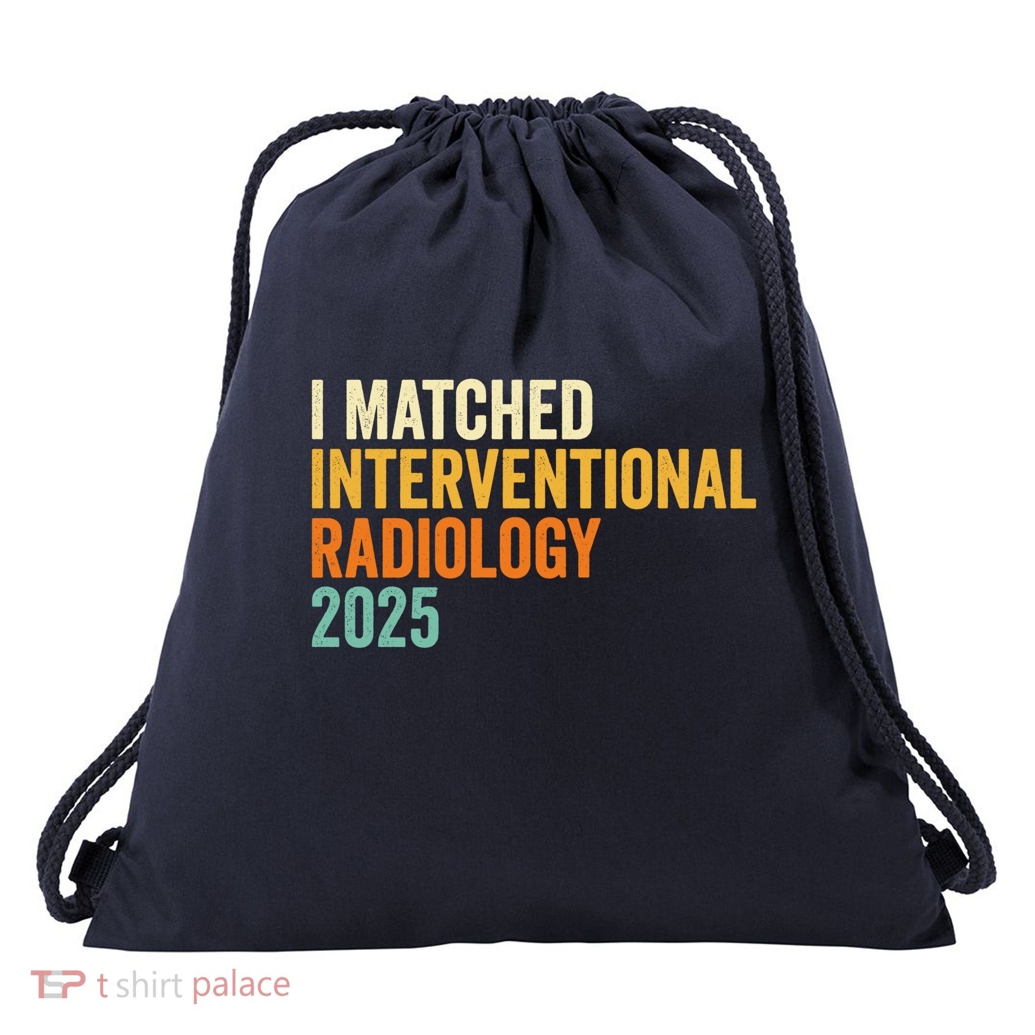 I Matched Interventional Radiology 2025 Retro Cute Match Day Drawstring Bag