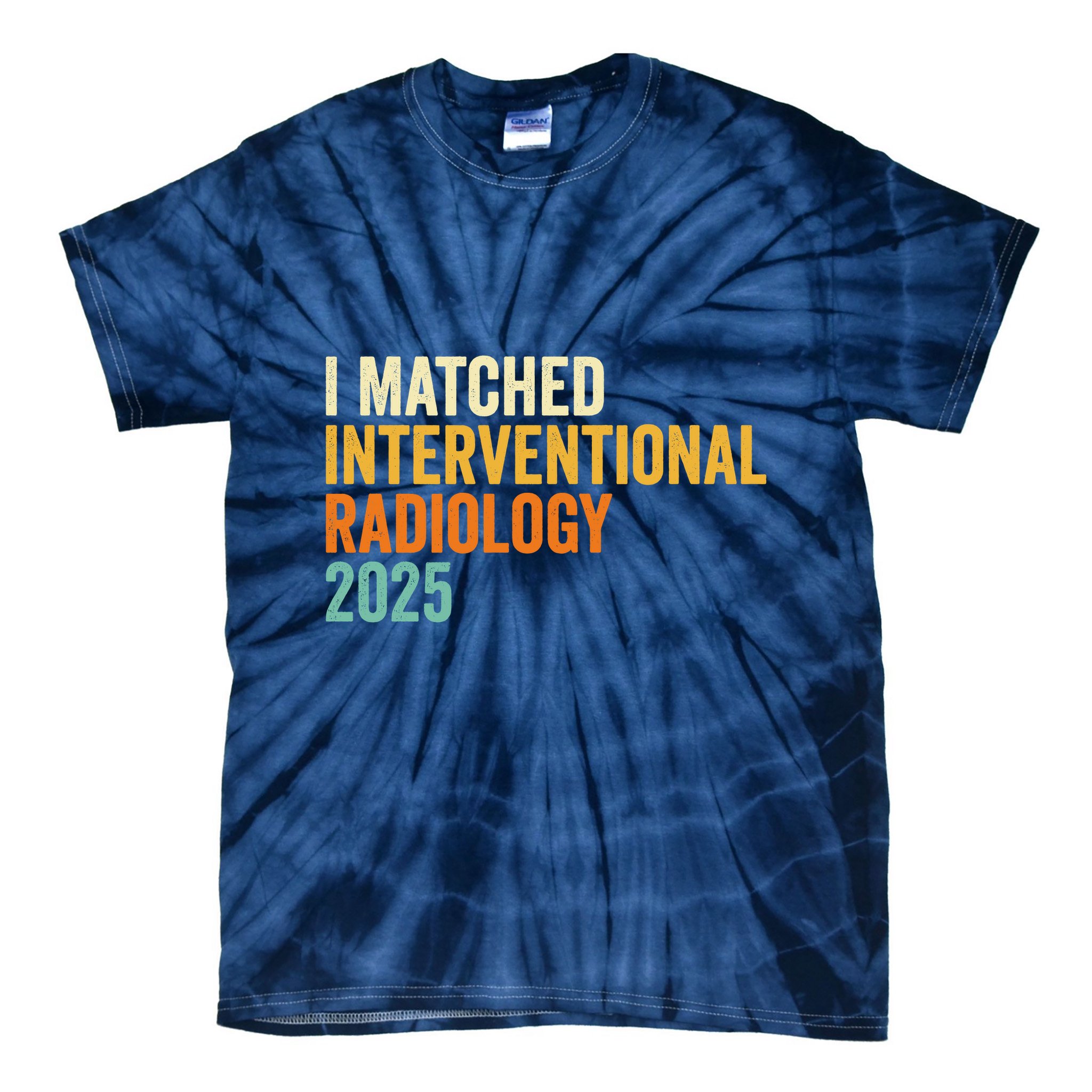 I Matched Interventional Radiology 2025 Retro Cute Match Day Tie-Dye T-Shirt