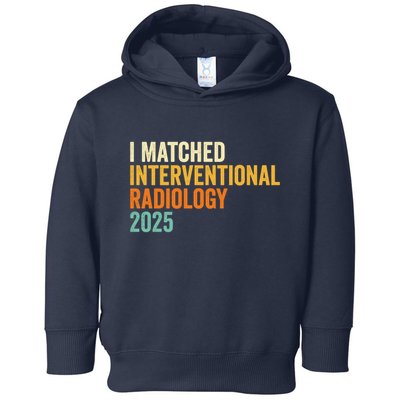 I Matched Interventional Radiology 2025 Retro Cute Match Day Toddler Hoodie