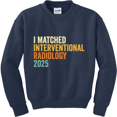 I Matched Interventional Radiology 2025 Retro Cute Match Day Kids Sweatshirt