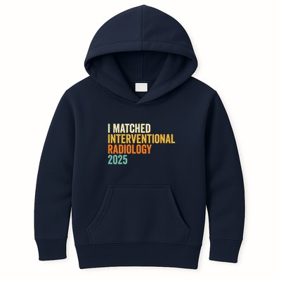 I Matched Interventional Radiology 2025 Retro Cute Match Day Kids Hoodie