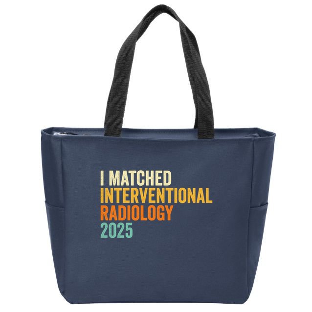 I Matched Interventional Radiology 2025 Retro Cute Match Day Zip Tote Bag