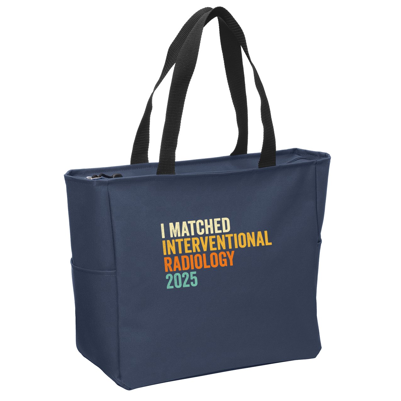 I Matched Interventional Radiology 2025 Retro Cute Match Day Zip Tote Bag