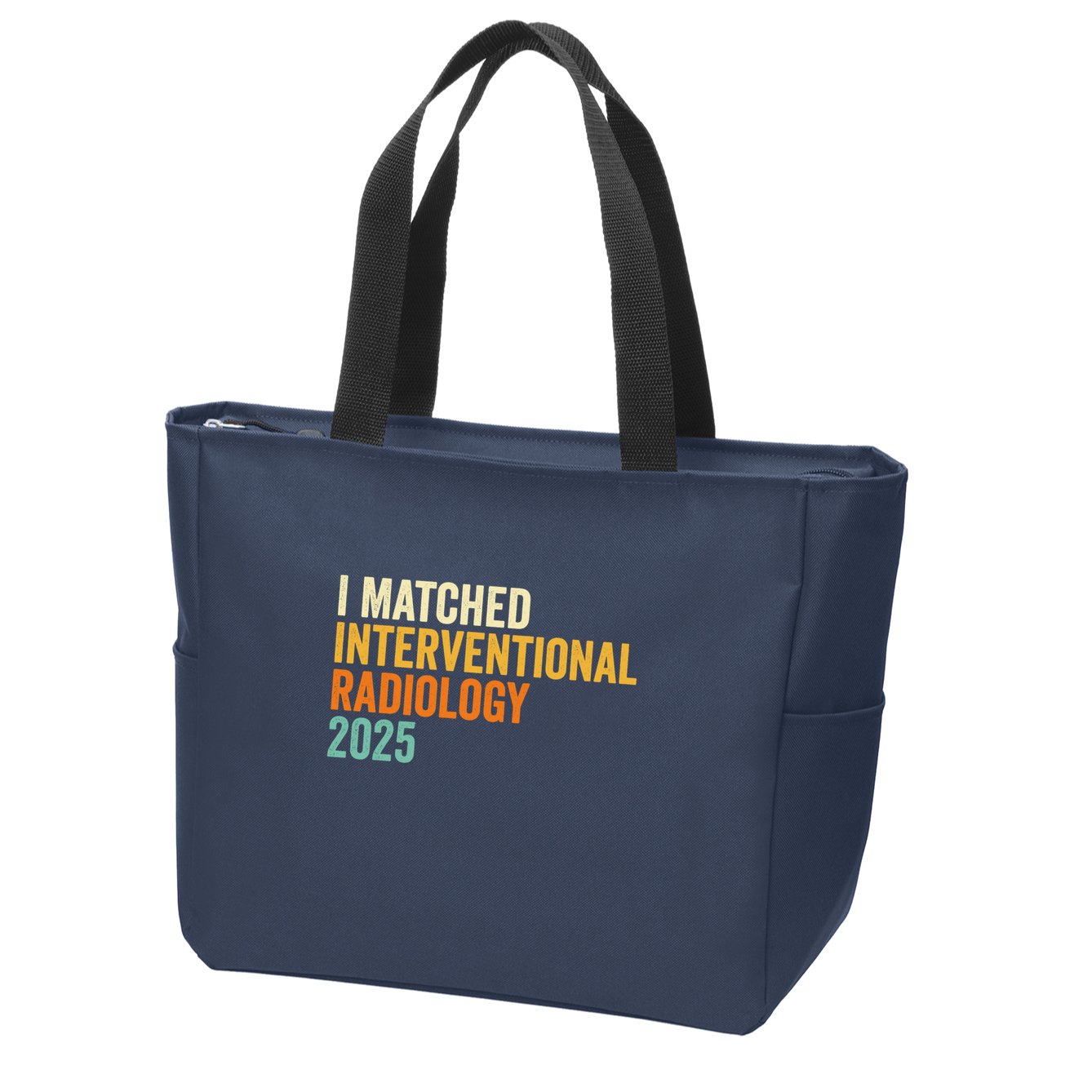 I Matched Interventional Radiology 2025 Retro Cute Match Day Zip Tote Bag