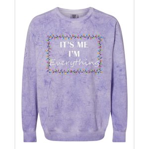 ItS Me IM EverythingCouple Matching Xmas Lights Colorblast Crewneck Sweatshirt