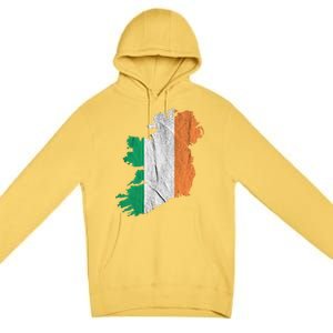 Ireland Map Irish Flag Ireland Trip Souvenir Irish Roots Cool Gift Premium Pullover Hoodie