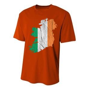 Ireland Map Irish Flag Ireland Trip Souvenir Irish Roots Cool Gift Performance Sprint T-Shirt