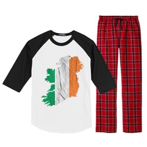 Ireland Map Irish Flag Ireland Trip Souvenir Irish Roots Cool Gift Raglan Sleeve Pajama Set