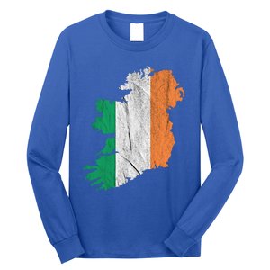 Ireland Map Irish Flag Ireland Trip Souvenir Irish Roots Cool Gift Long Sleeve Shirt