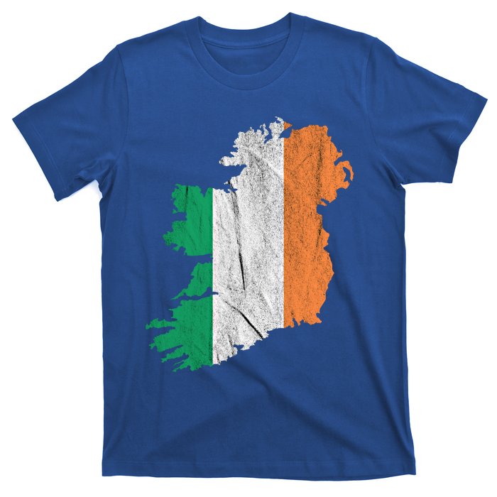 Ireland Map Irish Flag Ireland Trip Souvenir Irish Roots Cool Gift T-Shirt