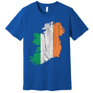 Ireland Map Irish Flag Ireland Trip Souvenir Irish Roots Cool Gift Premium T-Shirt