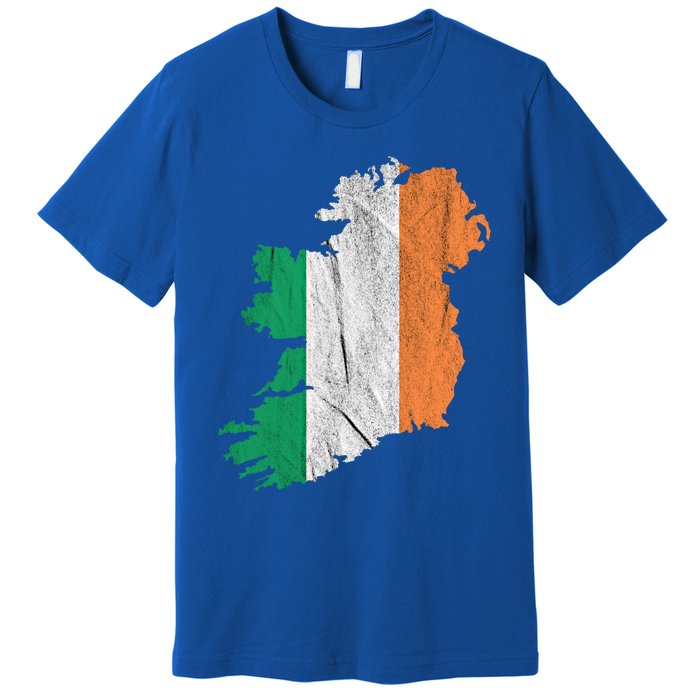 Ireland Map Irish Flag Ireland Trip Souvenir Irish Roots Cool Gift Premium T-Shirt