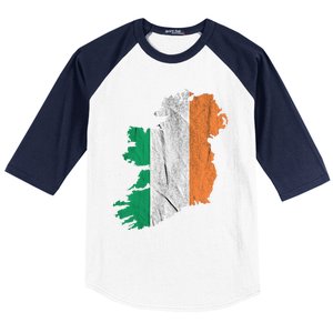 Ireland Map Irish Flag Ireland Trip Souvenir Irish Roots Cool Gift Baseball Sleeve Shirt