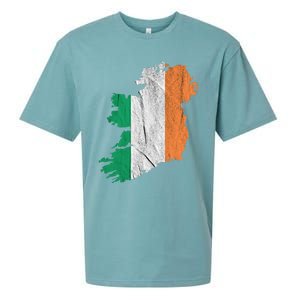 Ireland Map Irish Flag Ireland Trip Souvenir Irish Roots Cool Gift Sueded Cloud Jersey T-Shirt