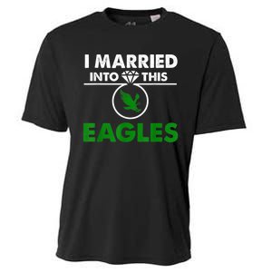 i married into this eagles design Quote apparel cool saying Cooling Performance Crew T-Shirt