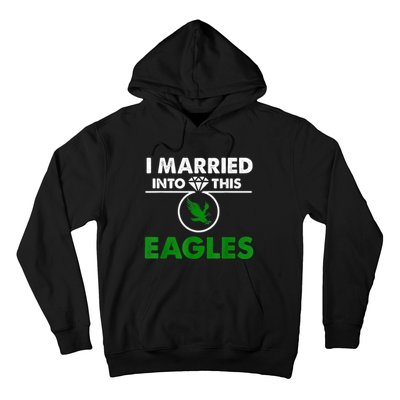 i married into this eagles design Quote apparel cool saying Hoodie