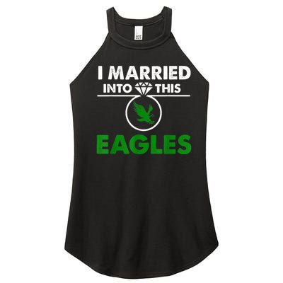 i married into this eagles design Quote apparel cool saying Women’s Perfect Tri Rocker Tank