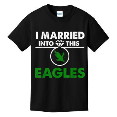 i married into this eagles design Quote apparel cool saying Kids T-Shirt