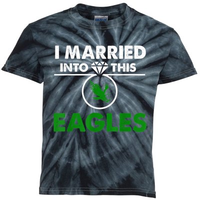 i married into this eagles design Quote apparel cool saying Kids Tie-Dye T-Shirt