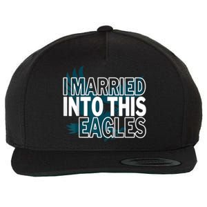 i married into this eagles design Quote apparel cool saying Wool Snapback Cap