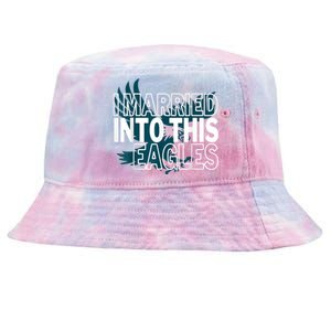 i married into this eagles design Quote apparel cool saying Tie-Dyed Bucket Hat