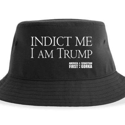 Indict Me I Am Trump America First Sustainable Bucket Hat