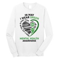 In May I Wear Green Mental Health Awareness Therapist Long Sleeve Shirt