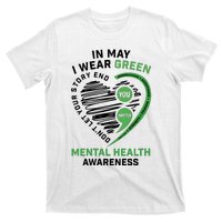 In May I Wear Green Mental Health Awareness Therapist T-Shirt