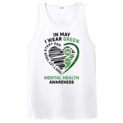 In May I Wear Green Mental Health Awareness Therapist PosiCharge Competitor Tank